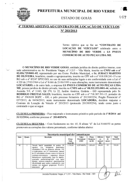 PREFEITURA MUNICIPAL DE RIO VERDE x