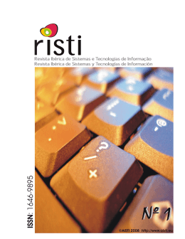 RISTI &ndash; Revista Ib&eacute;rica de STI, N&ordm; 1 0