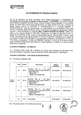 Ata - ARP Nº 008-2012 - Processo de Licitação