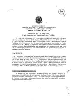 PODER JUDICI&Aacute;RIO TRIBUNAL REGIONAL DO TRABALHO DA