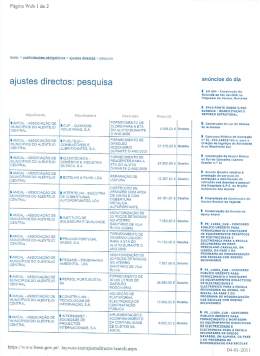 ajustes directos - Associa&ccedil;&atilde;o de Munic&iacute;pios do Alentejo Central