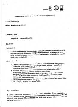 Semana Nossa Am&eacute;rica na UFPE