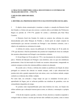 a cria&ccedil;&atilde;o da diretoria geral dos estudos e o controle do trabalho