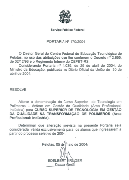 Portaria do Diretor Geral n 170_2004