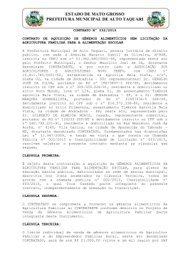 CONTRATO Nº 032-15 - ASSOCIAÇÃO DOS AGRICULTORES E