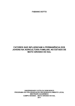 fatores que influenciam a perman&ecirc;ncia dos jovens na