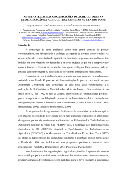as estrat&eacute;gias das organiza&ccedil;&otilde;es de agricultores na