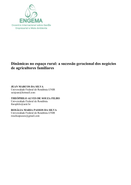 a sucess&atilde;o geracional dos neg&oacute;cios de agricultores familiares
