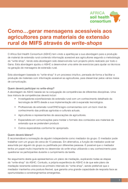 Como…gerar mensagens acessíveis aos agricultores para