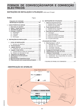 fornos de convecção/vapor e convecção eléctricos