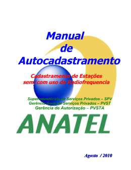 Roteiro de Autocadastramento