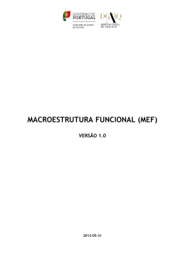 Macroestrutura Funcional (MEF), versão 1.0