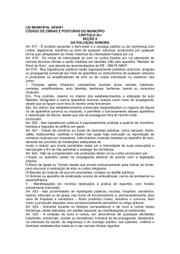 legislações de poluição sonora - Prefeitura Municipal de Fortaleza