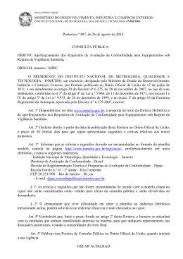 Portaria n.&ordm; 407, de 26 de agosto de 2014. CONSULTA