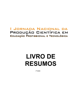 LIVRO DE RESUMOS - Minist&eacute;rio da Educa&ccedil;&atilde;o