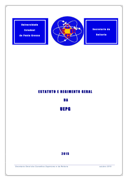 Estatuto e Regimento - Universidade Estadual de Ponta Grossa