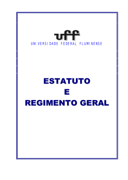 Estatuto e Regimento Geral - Universidade Federal Fluminense