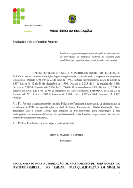 Resolu&ccedil;&atilde;o que institui o regulamento para autoriza&ccedil;&atilde;o de