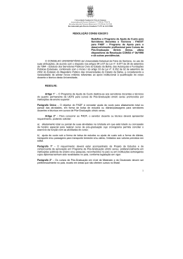 RESOLUÇÃO CONSU 026/2013 Redefine o Programa de