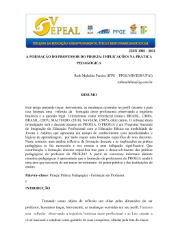 a formacao do professor do proeja implicacoes na pratica pedagogica