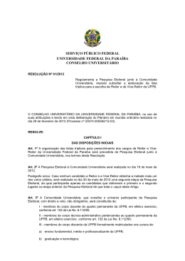 resolução nº 01/2012 - Universidade Federal da Paraíba