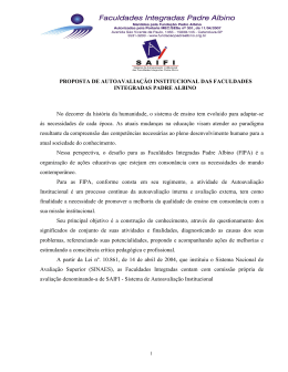 PROPOSTA DE AUTOAVALIA&Ccedil;&Atilde;O INSTITUCIONAL DAS
