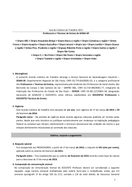SENAI -2015 - Federação dos Professores do Estado de São