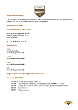GUIA DO PARTICIPANTE Hor&aacute;rios e Localiza&ccedil;&atilde;o