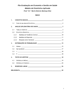 Estat&iacute;stica aplicada