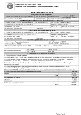 Parecer T&eacute;cnico - Secretaria de Estado de Meio