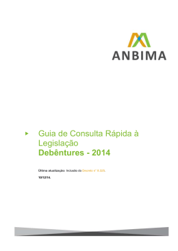 Guia de Consulta R&aacute;pida &agrave; Legisla&ccedil;&atilde;o Deb&ecirc;ntures - 2014