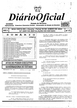 S XJ M A R I O - Imprensa Oficial do Estado de Roraima