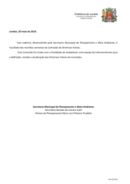 Jundia&iacute;, 20 maio de 2014. Este caderno, desenvolvido pela