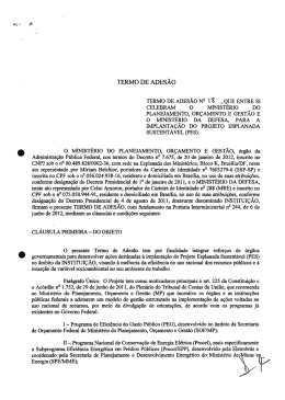 TERMO DE ADES&Atilde;O - Minist&eacute;rio da Defesa