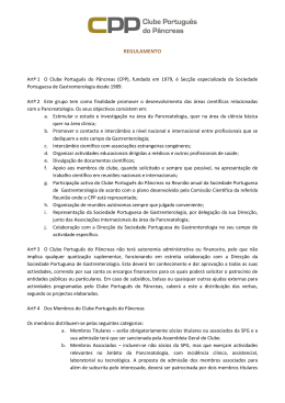 Regulamento do CPP - Sociedade Portuguesa de Gastrenterologia