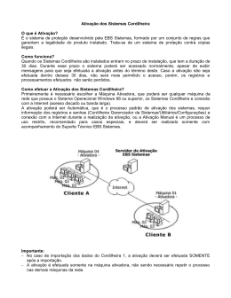 Ativação dos Sistemas Cordilheira O que é Ativação