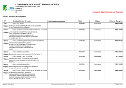 Compras Período 2014 Obras e Serviços de Engenharia