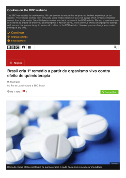 Brasil cria 1º remédio a partir de organismo vivo contra