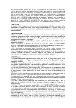 Consulte Regulamento Programa de Relacionamento