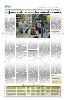 Projeto acende debate sobre custo dos cartões