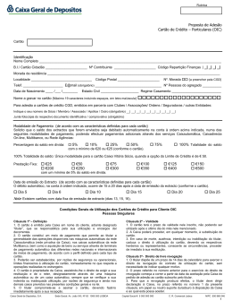 ANEXO CART&Otilde;ES DE CR&Eacute;DITO