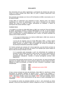 REGULAMENTO Este instrum ento tem por objeto