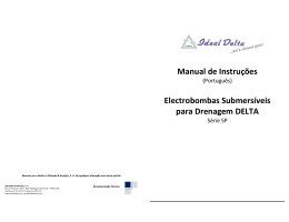 Manual de Instruções Electrobombas Submersíveis