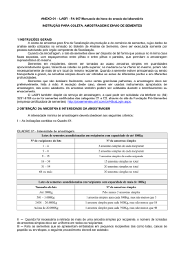 ANEXO 01 &ndash; LASFI - PA 007 Manuseio de itens de ensaio do