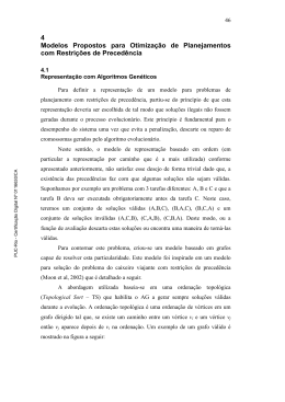 4 Modelos Propostos para Otimiza&ccedil;&atilde;o de Planejamentos