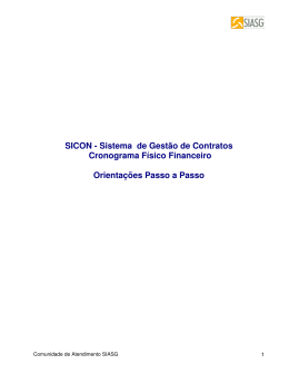SICON - Sistema de Gestão de Contratos Cronograma Físico