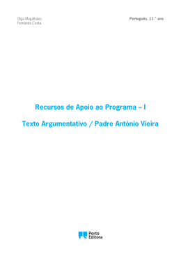 Recursos de Apoio ao Programa &ndash; I Texto