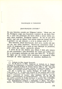 Eis uma historieta contada por Di&oacute;genes La&eacute;rcio: &ldquo;dizem que, um