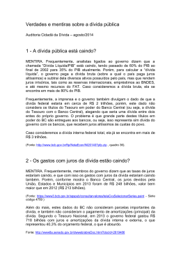 Verdades e mentiras sobre a d&iacute;vida p&uacute;blica 1