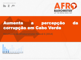 Aumenta a percepção da corrupção em Cabo Verde